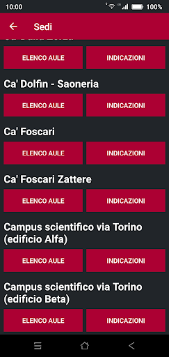 Ca' Foscari sedi ed aule screenshot 2