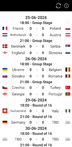 Risultati Europei 2024 screenshot 1