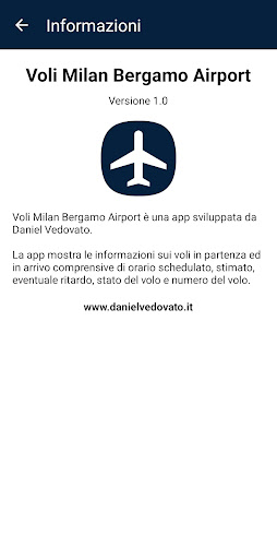 Voli Milan Bergamo Airport screenshot 2