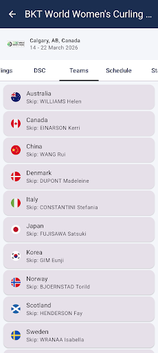 World Curling Results screenshot 5
